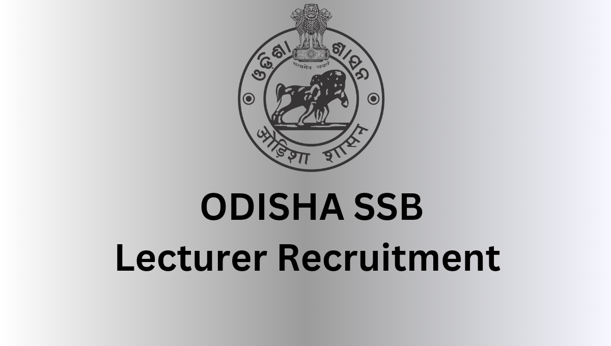 Odisha SSB 2024 Lecturer Recruitment