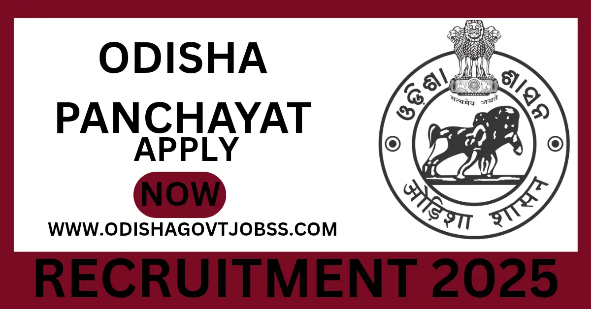 Odisha Panchayat Level Recruitment 2025