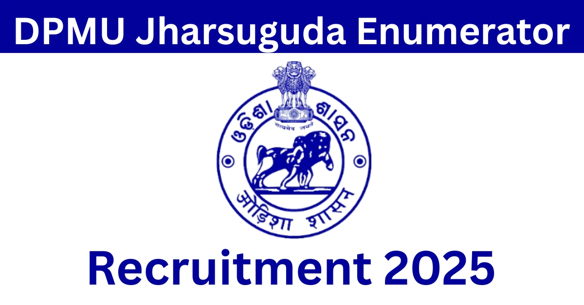 DPMU Jharsuguda Enumerator Recruitment 2025